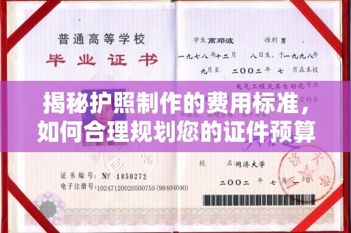 宝应揭秘护照制作的费用标准，如何合理规划您的证件预算